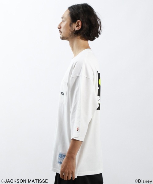 JACKSON MATISSE（ジャクソンマティス）の「【JACKSON MATISSE/BAYFLOW】「ミッキーマウス」デザイン7分袖Tシャツ（Tシャツ/カットソー・メンズ・ブラック/オフホワイト/ブルー・MEDIUM/LARGE）」の11枚目の写真