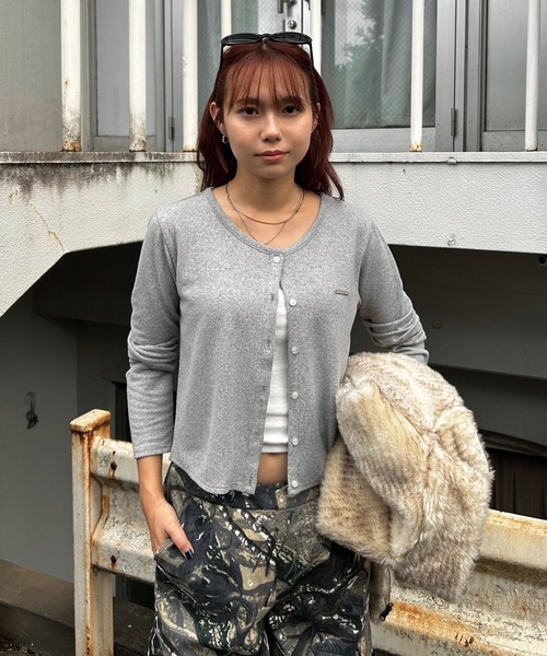 セール】シャギー モヘアタッチ オーバーサイズ ニット カーディガン  