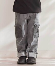 BeBe Petits Pois Vert | 【店舗限定】ポケットストレッチデニムロングパンツ(デニムパンツ)