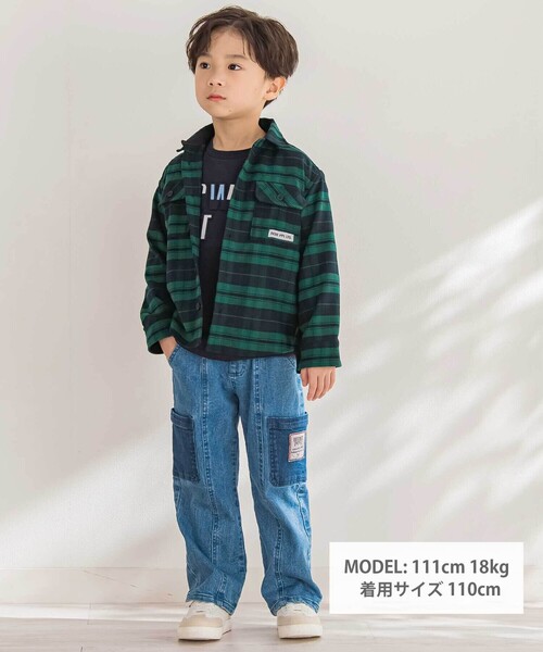 BeBe Petits Pois Vert（ベベプチポワヴェール）の「【店舗限定】ポケットストレッチデニムロングパンツ（デニムパンツ・キッズ・ブラック/ネイビー・160cm/140cm/130cm/120cm/100cm/110cm/150cm）」の18枚目の写真