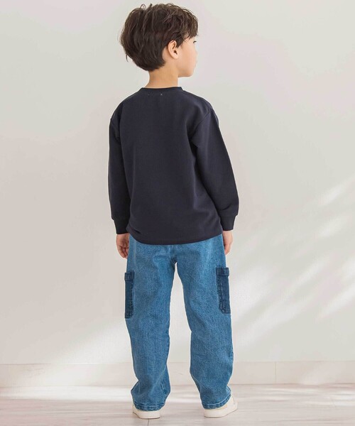 BeBe Petits Pois Vert（ベベプチポワヴェール）の「【店舗限定】ポケットストレッチデニムロングパンツ（デニムパンツ・キッズ・ブラック/ネイビー・160cm/140cm/130cm/120cm/100cm/110cm/150cm）」の17枚目の写真