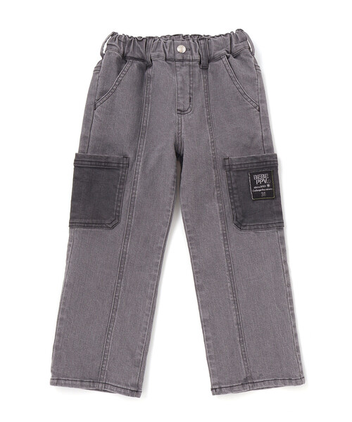 BeBe Petits Pois Vert（ベベプチポワヴェール）の「【店舗限定】ポケットストレッチデニムロングパンツ（デニムパンツ・キッズ・ブラック/ネイビー・160cm/140cm/130cm/120cm/100cm/110cm/150cm）」の3枚目の写真
