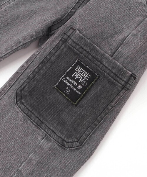 BeBe Petits Pois Vert（ベベプチポワヴェール）の「【店舗限定】ポケットストレッチデニムロングパンツ（デニムパンツ・キッズ・ブラック/ネイビー・160cm/140cm/130cm/120cm/100cm/110cm/150cm）」の7枚目の写真