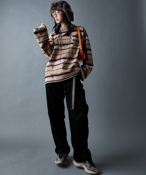 GEVS.(ジェイヴィス)の「ストライプテープガチャベルト<大きいサイズ有>GEVS.(ベルト・レディース・カーキ/ブラック・1/2)」の13枚目の写真