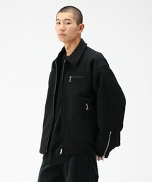 BEAMS | リラックスフィット フリースメルトン シングル ライダースジャケット(ブルゾン)