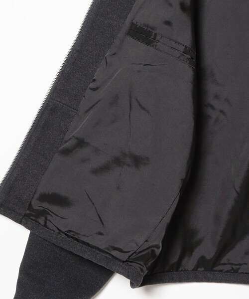 BEAMS（ビームス）の「リラックスフィット フリースメルトン シングル ライダースジャケット（ブルゾン・メンズ・ブラック/チャコールグレー・S/M/L/XL）」の6枚目の写真