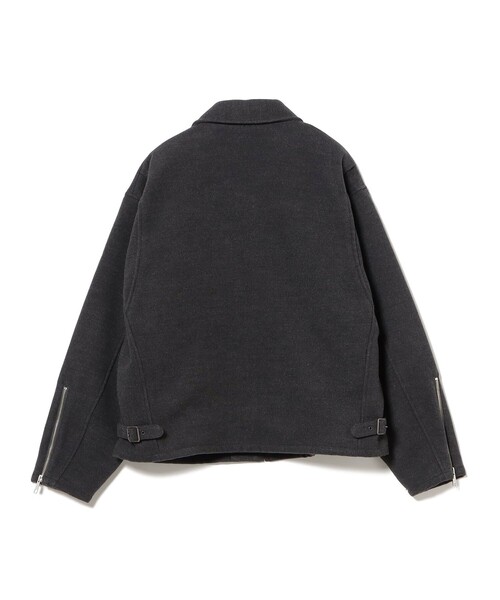 BEAMS（ビームス）の「リラックスフィット フリースメルトン シングル ライダースジャケット（ブルゾン・メンズ・ブラック/チャコールグレー・S/M/L/XL）」の7枚目の写真