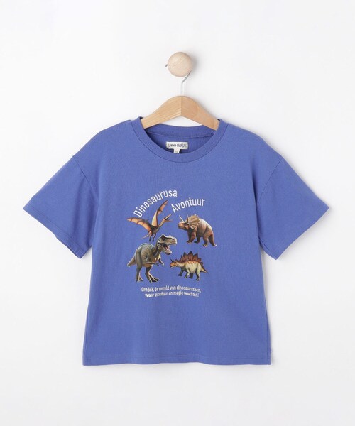 SHOO・LA・RUE（シューラルー）の「【100-150cm】刺繍ロゴ転写プリントBOYSTシャツ（Tシャツ/カットソー・キッズ・ブラック/ブルー系その他・13/12/11/10/15 /14）」の2枚目の写真