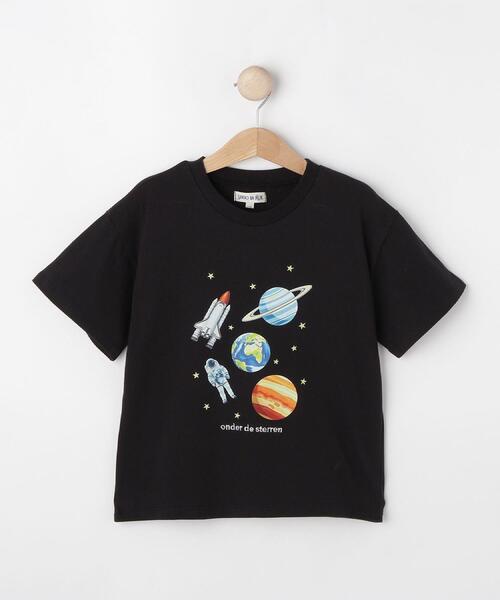 SHOO・LA・RUE（シューラルー）の「【100-150cm】刺繍ロゴ転写プリントBOYSTシャツ（Tシャツ/カットソー・キッズ・ブラック/ブルー系その他・13/12/11/10/15 /14）」の3枚目の写真