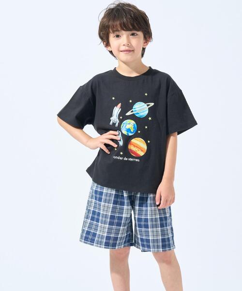 SHOO・LA・RUE（シューラルー）の「【100-150cm】刺繍ロゴ転写プリントBOYSTシャツ（Tシャツ/カットソー・キッズ・ブラック/ブルー系その他・13/12/11/10/15 /14）」の11枚目の写真