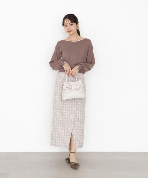 PROPORTION BODY DRESSING（プロポーションボディドレッシング）の「＜ハンドウォッシャブル＞ハートカット総針ニット / 1215270900（ニット/セーター・レディース・ブルー/オフホワイト/ブラック/ブラウン・SMALL/MEDIUM）」の10枚目の写真