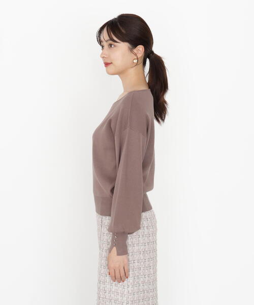 PROPORTION BODY DRESSING（プロポーションボディドレッシング）の「＜ハンドウォッシャブル＞ハートカット総針ニット / 1215270900（ニット/セーター・レディース・ブルー/オフホワイト/ブラック/ブラウン・SMALL/MEDIUM）」の15枚目の写真