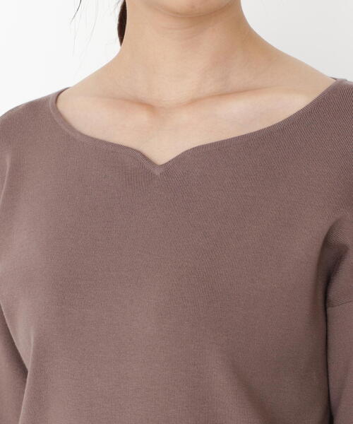 PROPORTION BODY DRESSING（プロポーションボディドレッシング）の「＜ハンドウォッシャブル＞ハートカット総針ニット / 1215270900（ニット/セーター・レディース・ブルー/オフホワイト/ブラック/ブラウン・SMALL/MEDIUM）」の17枚目の写真