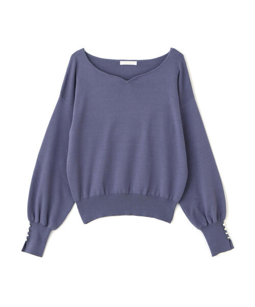 PROPORTION BODY DRESSING（プロポーションボディドレッシング）の「＜ハンドウォッシャブル＞ハートカット総針ニット / 1215270900（ニット/セーター・レディース・ブルー/オフホワイト/ブラック/ブラウン・SMALL/MEDIUM）」の21枚目の写真