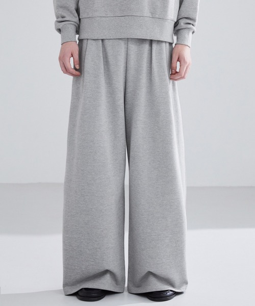 LUENNA(Gi)́yLUENNAz2-Tuck Wide Sweat Pants / 2^bNChXEFbgpc(XEFbgpc)
