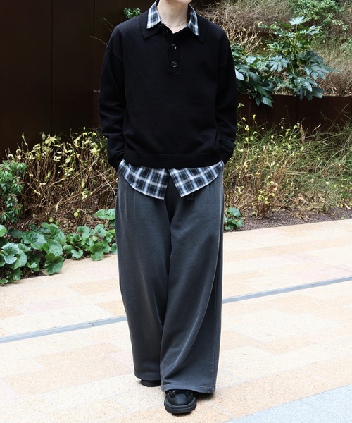 LUENNA(ルエナ)の「【LUENNA】2-Tuck Wide Sweat Pants / 2タックワイドスウェットパンツ(スウェットパンツ・メンズ・グレー/ブラック/チャコールグレー・S/M/L)」の13枚目の写真