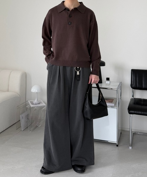 LUENNA(ルエナ)の「【LUENNA】2-Tuck Wide Sweat Pants / 2タックワイドスウェットパンツ(スウェットパンツ・メンズ・グレー/ブラック/チャコールグレー・S/M/L)」の14枚目の写真