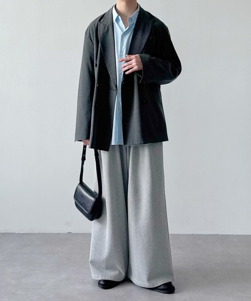 LUENNA(ルエナ)の「【LUENNA】2-Tuck Wide Sweat Pants / 2タックワイドスウェットパンツ(スウェットパンツ・メンズ・グレー/ブラック/チャコールグレー・S/M/L)」の7枚目の写真