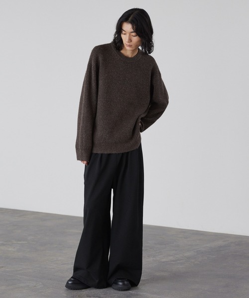 LUENNA】2-Tuck Wide Sweat Pants / 2タックワイドスウェットパンツ