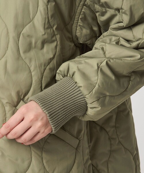 green label relaxing（グリーンレーベルリラクシング）の「［size SHORTあり］リバーシブル キルティング ブルゾン ウォッシャブル 撥水（ブルゾン・レディース・オリーブ/ブラック/ベージュ・SHORT/FREE）」の18枚目の写真