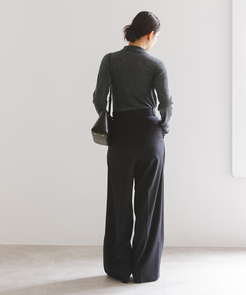 セール】フロントジップシアーアルパカニット（ニット/セーター