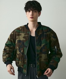 Shoowtime（ショウタイム）の「Reversible MA-1 Blouson Camo & Black 2-Way Bomber Jacket / 迷彩リバーシブルジャケット（ブルゾン）」