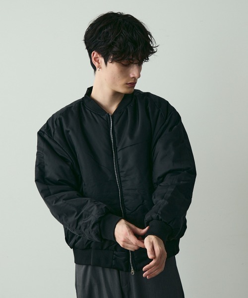 【Aape】MA-1ジャケット リバーシブル 黒/迷彩 MA-1 中綿入り ミリタリージャケット リバーシブル フライト