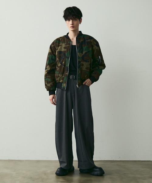 MA-1 フライトジャケット リバーシブル ブラック カーキ迷彩 Reversible MA-1 Blouson Camo & Black 2-Way Bomber Jacket