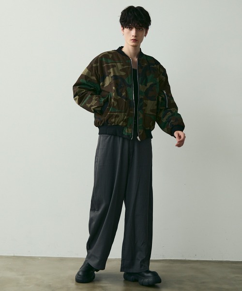 Reversible MA-1 Blouson Camo & Black 2-Way Bomber Jacket