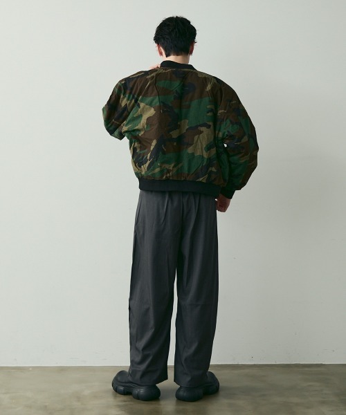 セール】Reversible MA-1 Blouson Camo & Black 2-Way Bomber Jacket