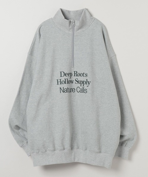 JEANASIS(ジーナシス)の「【Les Fleurs】ロゴハーフZIPスウェット/599001(スウェット・レディース・ブラック/グリーン/グレー/ネイビー・FREE)」の10枚目の写真