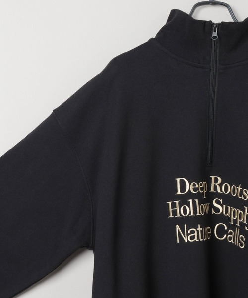 JEANASIS(ジーナシス)の「【Les Fleurs】ロゴハーフZIPスウェット/599001(スウェット・レディース・ブラック/グリーン/グレー/ネイビー・FREE)」の14枚目の写真