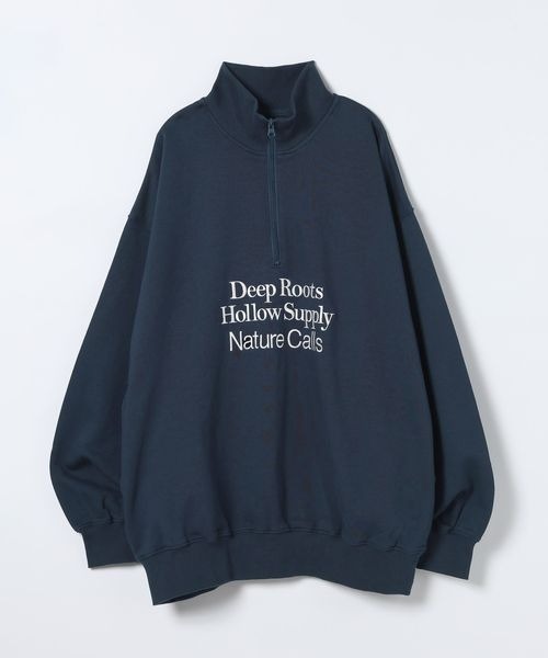 JEANASIS(ジーナシス)の「【Les Fleurs】ロゴハーフZIPスウェット/599001(スウェット・レディース・ブラック/グリーン/グレー/ネイビー・FREE)」の5枚目の写真