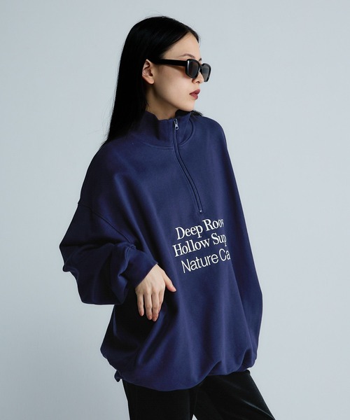 セール】【Les Fleurs】ロゴハーフZIPスウェット/599001（スウェット