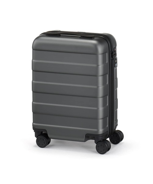 ■美品■無印良品 20L グレー　バーを自由に調節できるハードキャリーケース バーを自由に調節できる ハードキャリーケース（20L）（スーツ