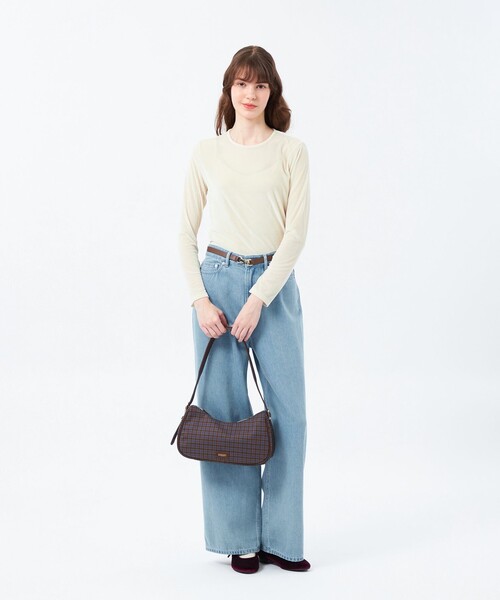 MACKINTOSH PHILOSOPHY(マッキントッシュ フィロソフィー)の「シアーベロアロングスリーブ(Tシャツ/カットソー・レディース・ベージュ系その他4/オフホワイト/ブラック・38)」の4枚目の写真
