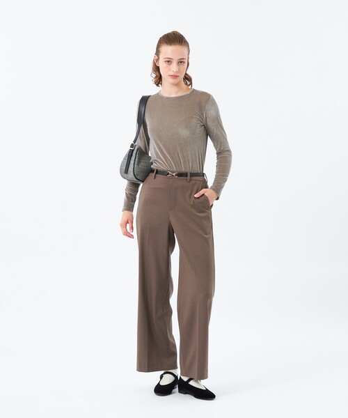 MACKINTOSH PHILOSOPHY(マッキントッシュ フィロソフィー)の「シアーベロアロングスリーブ(Tシャツ/カットソー・レディース・ベージュ系その他4/オフホワイト/ブラック・38)」の6枚目の写真