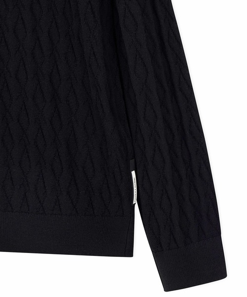 ARMANI EXCHANGE(アルマーニエクスチェンジ)の「【A|X アルマーニ エクスチェンジ】オールオーバージャカードロゴ ニットプルオーバー(ニット/セーター・メンズ・ブラック・X-SMALL/X-LARGE/LARGE/MEDIUM/SMALL)」の5枚目の写真
