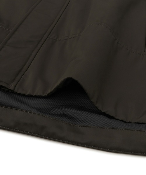 ADAM ET ROPE'(アダムエロペ)の「【WEB限定】スタンドカラーフライトジャケット(その他アウター・レディース・ダークブラウン/ブラック・FREE)」の12枚目の写真