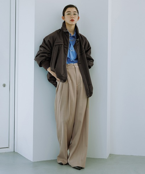 WEB限定】スタンドカラーフライトジャケット（その他アウター）｜ADAM