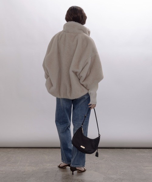 新品未使用タグ付き　エイミーロウ　ミンクファー スタンドネックショートコート ミンクファー スタンドネックショートコート Eimee Law│Eimee Law