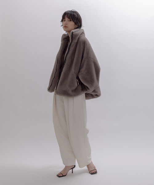 ミンクファー スタンドネックショートコート Eimee Law│Eimee