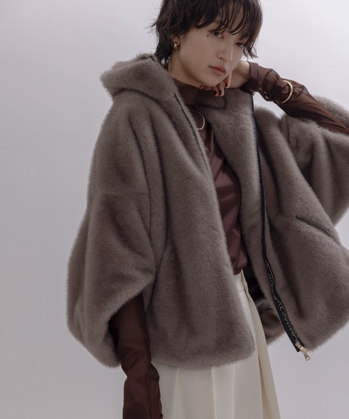 ミンクファー スタンドネックショートコート Eimee Law│Eimee