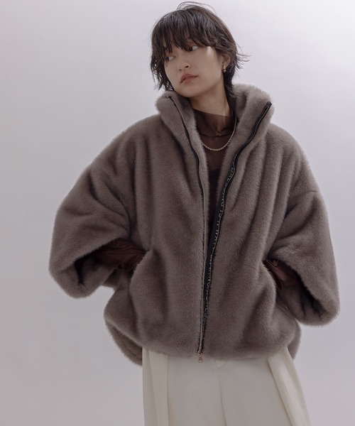 ミンクファー スタンドネックショートコート Eimee Law│Eimee
