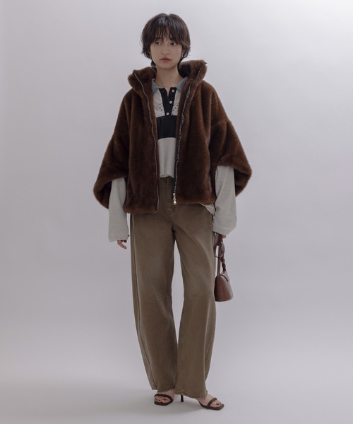 ミンクファー スタンドネックショートコート Eimee Law│Eimee