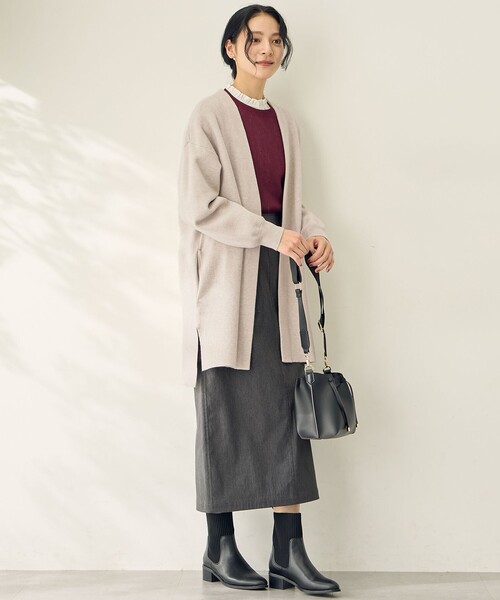 ANY(エニィ)の「トッパーニットカーデガン(カーディガン/ボレロ・レディース・ベージュ系/ライトグレー系・F)」の10枚目の写真