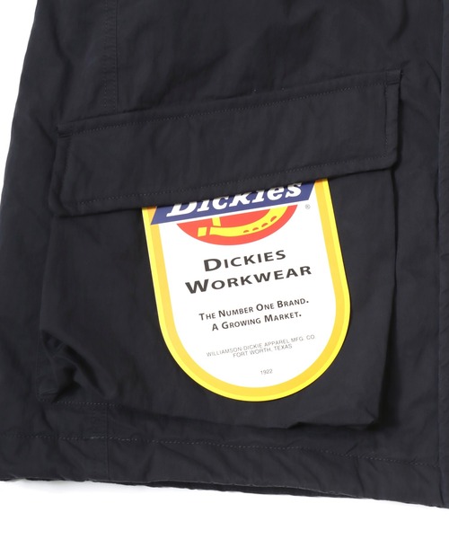Dickies（ディッキーズ）の「Dickies/ディッキーズ Hunting Jacket/オーバーサイズ ナイロン 襟コーデュロイ ハンティングジャケット/薄中綿ジャケット/ブルゾン/レディース メンズ（ブルゾン・メンズ・オリーブ/ブラック・M/L/XL）」の8枚目の写真
