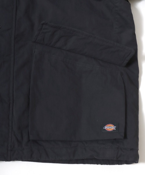Dickies（ディッキーズ）の「Dickies/ディッキーズ Hunting Jacket/オーバーサイズ ナイロン 襟コーデュロイ ハンティングジャケット/薄中綿ジャケット/ブルゾン/レディース メンズ（ブルゾン・メンズ・オリーブ/ブラック・M/L/XL）」の10枚目の写真