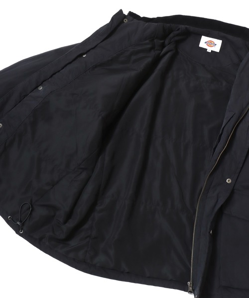 Dickies（ディッキーズ）の「Dickies/ディッキーズ Hunting Jacket/オーバーサイズ ナイロン 襟コーデュロイ ハンティングジャケット/薄中綿ジャケット/ブルゾン/レディース メンズ（ブルゾン・メンズ・オリーブ/ブラック・M/L/XL）」の17枚目の写真