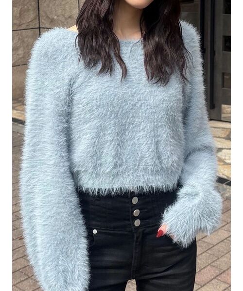 EMODA（エモダ）の「バッククロス2WAYニット（ニット/セーター・レディース・グレー/アイボリー/ブラック/ブルー・FREE）」の16枚目の写真